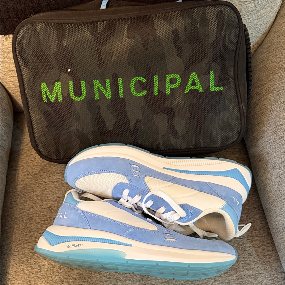 Kids Blue and White Sneakers